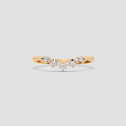 Graceful Cluster Band Ring