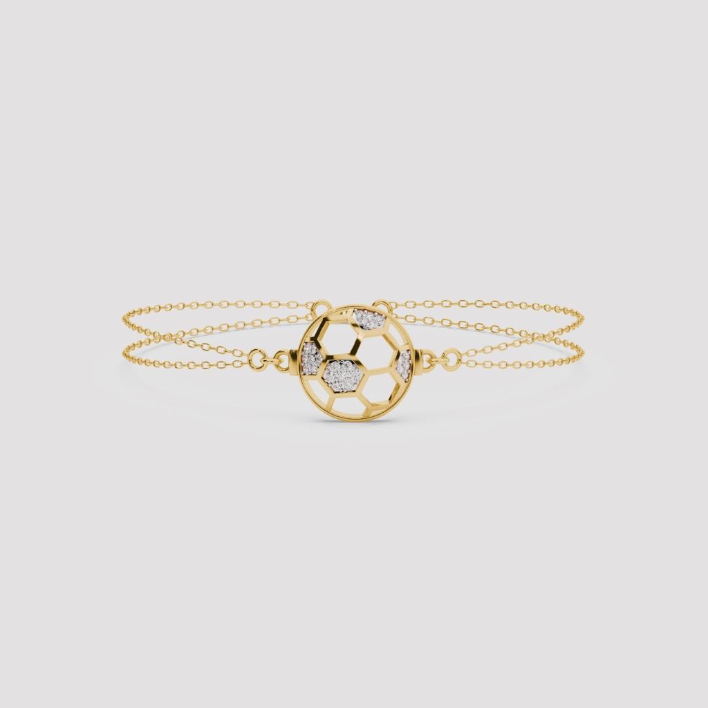 Invictus Football Diamond Slider Bracelet