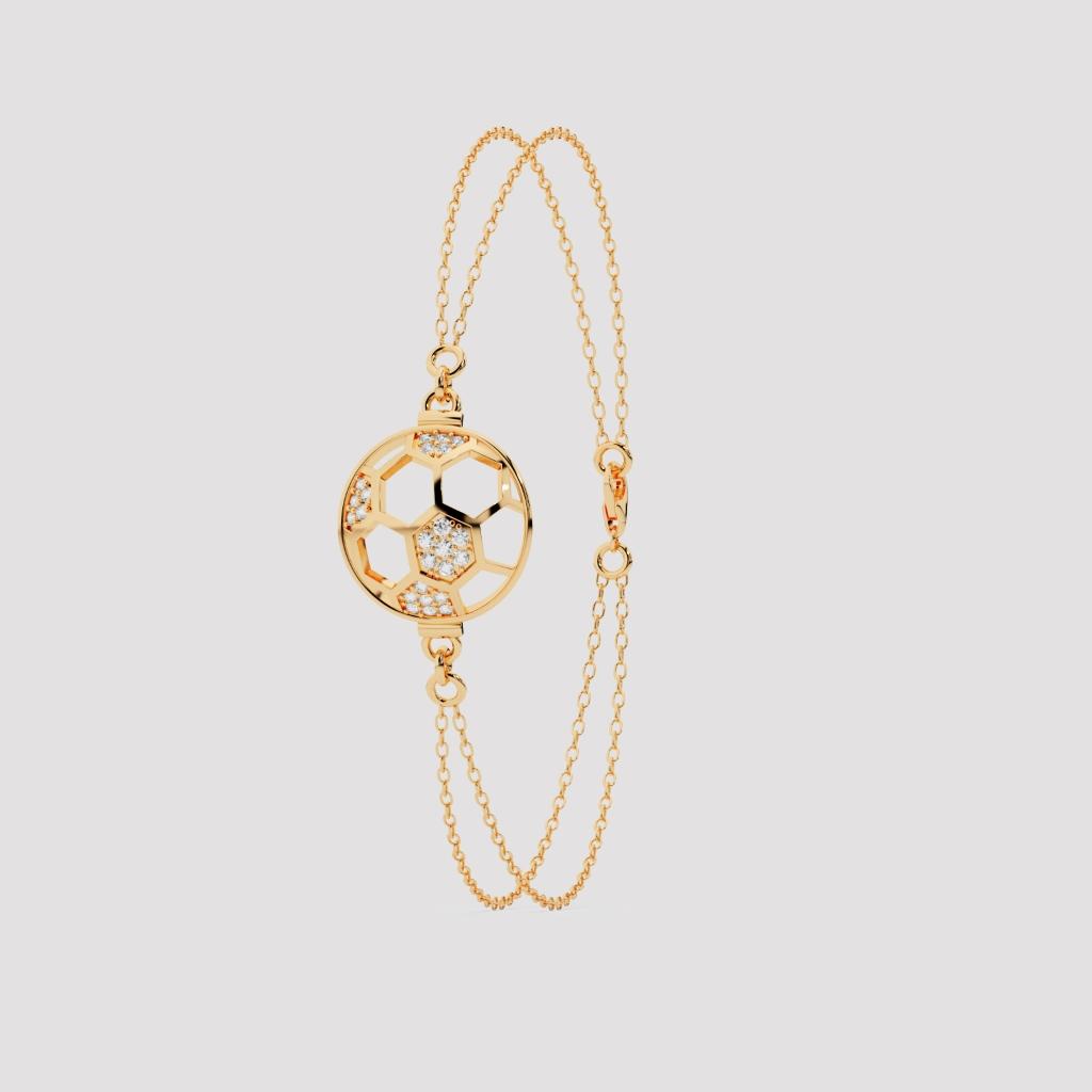 Invictus Football Diamond Slider Bracelet