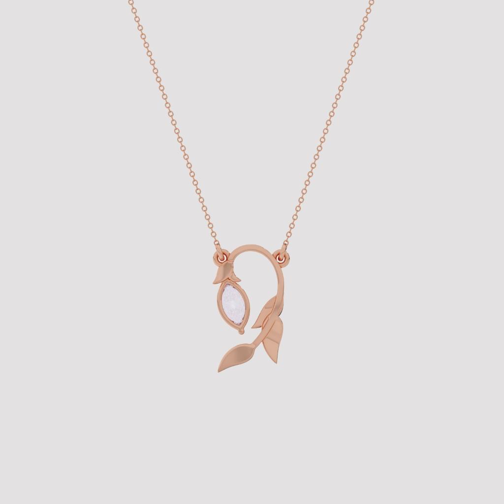 Leafed Marquise Pendant