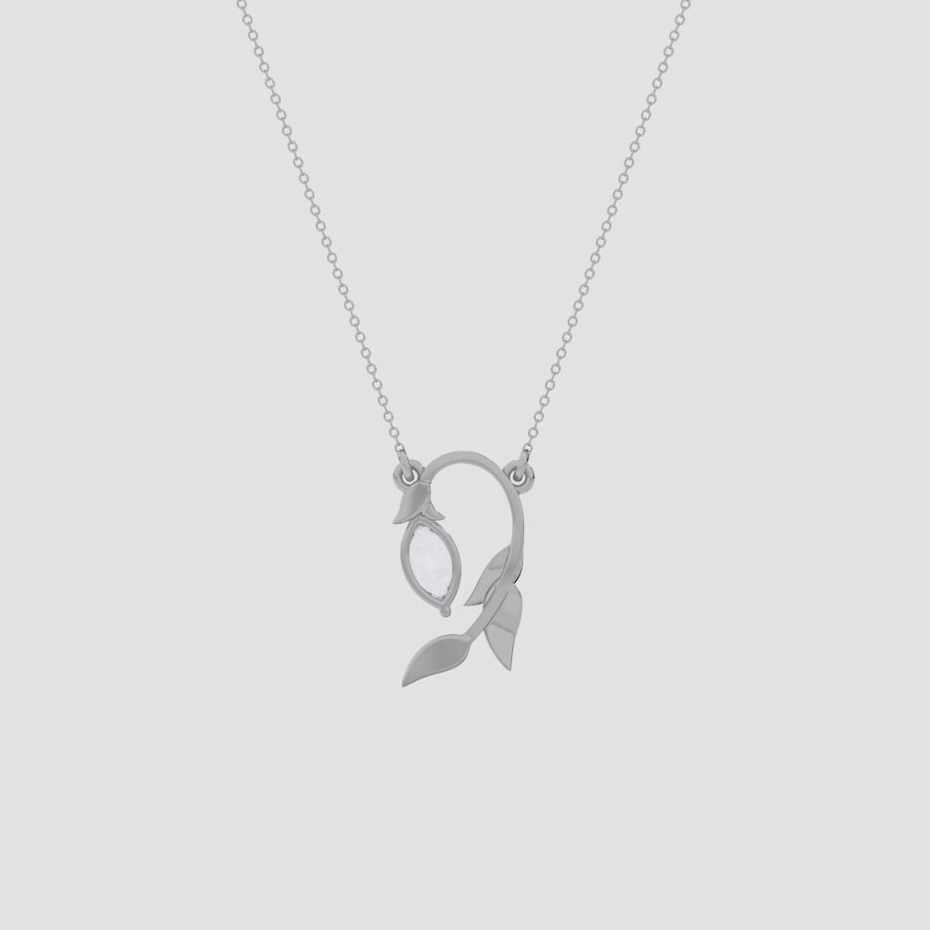Leafed Marquise Pendant