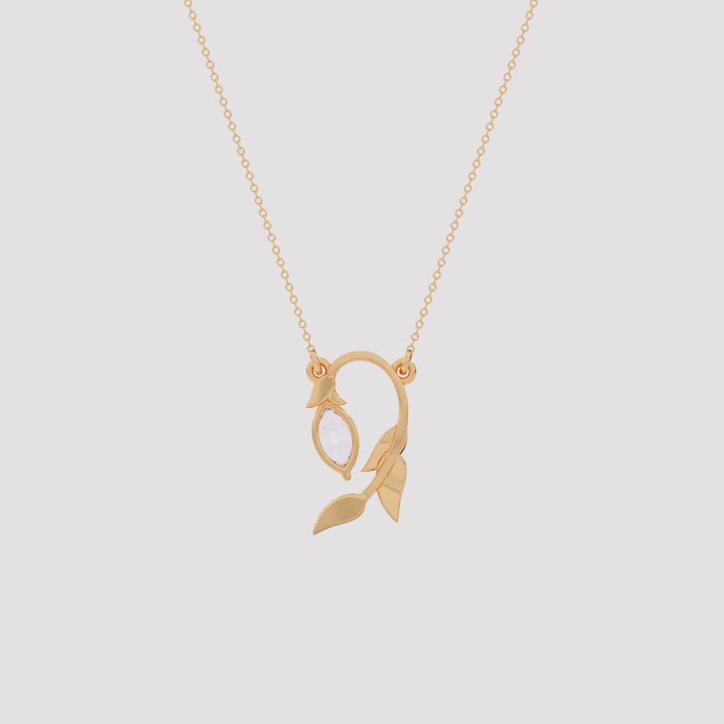 Leafed Marquise Pendant