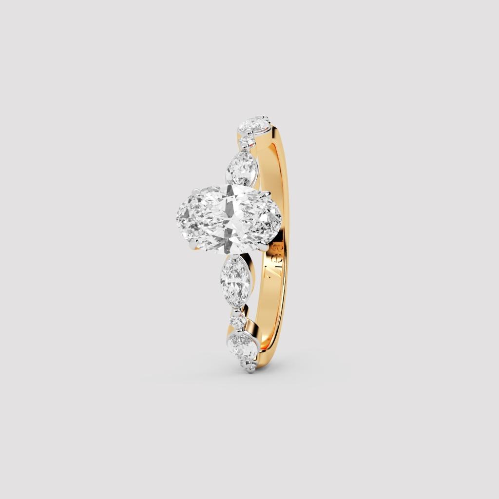 Leafy Oval Solitaire