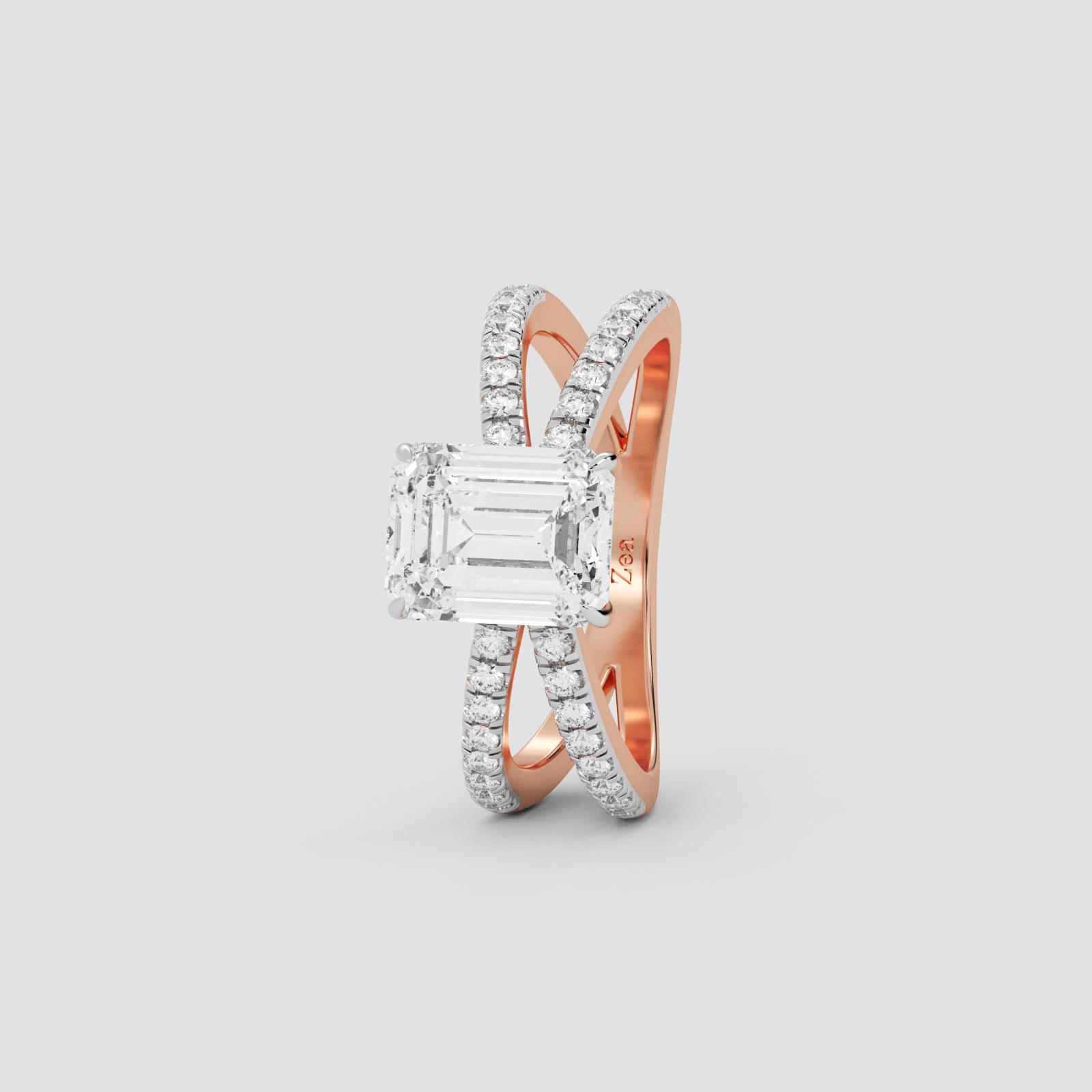 Majestic Emerald Split Band Ring