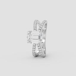Majestic Emerald Split Band Ring