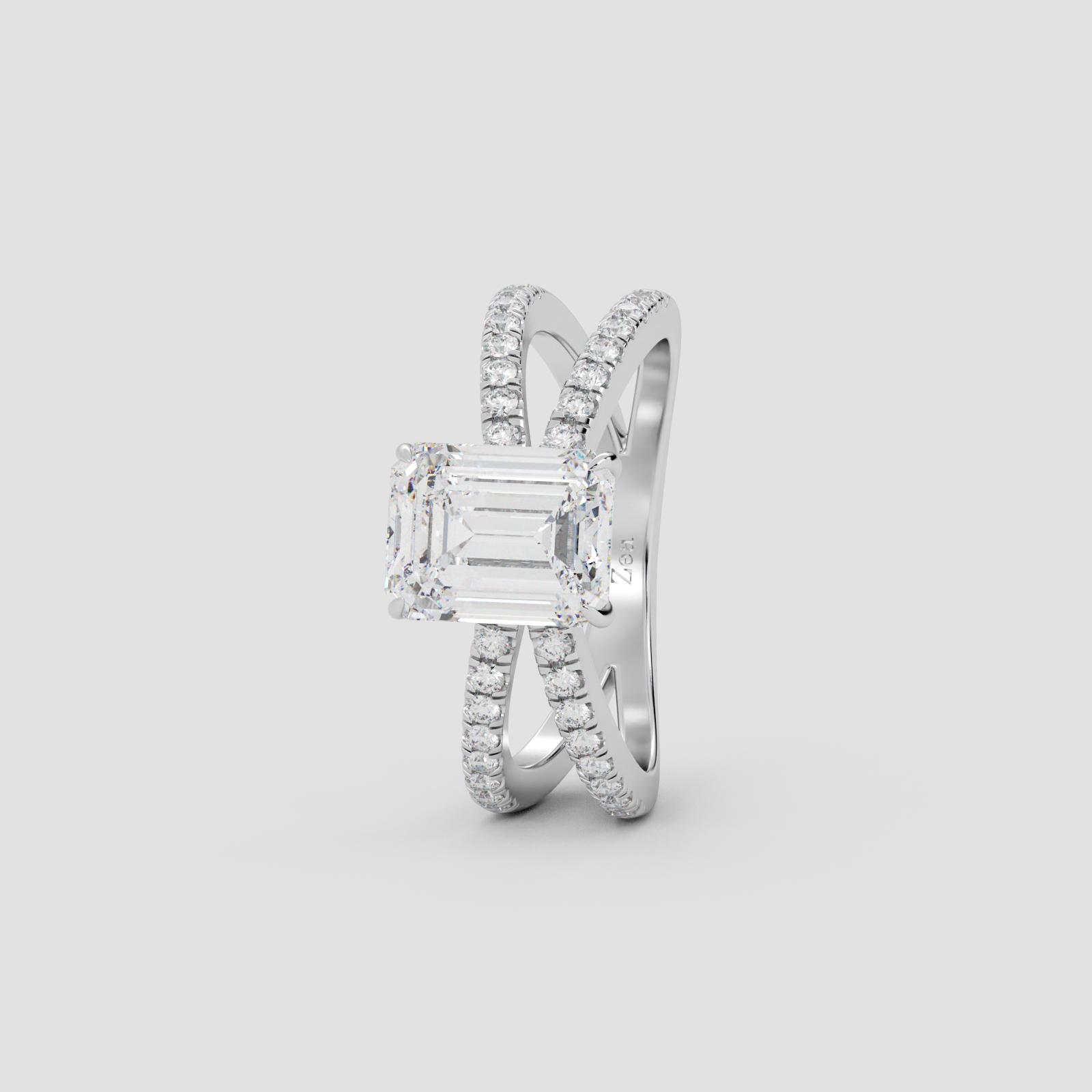 Majestic Emerald Split Band Ring