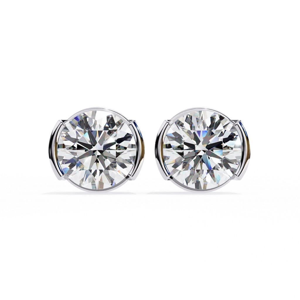 Opulent Round Bezel Earring