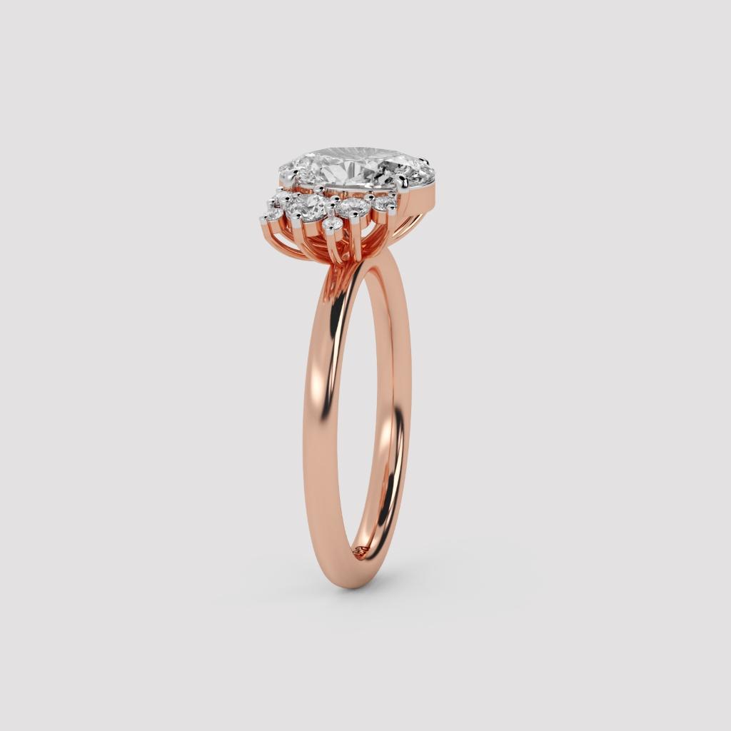Oval Cluster Ring