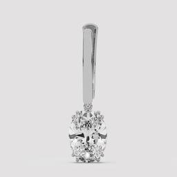 Oval Diamond Drop Earrings