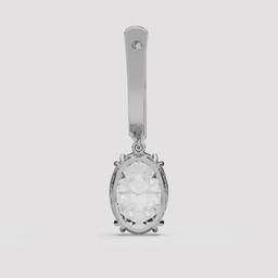 Oval Diamond Drop Earrings
