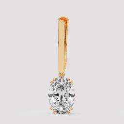 Oval Diamond Drop Earrings