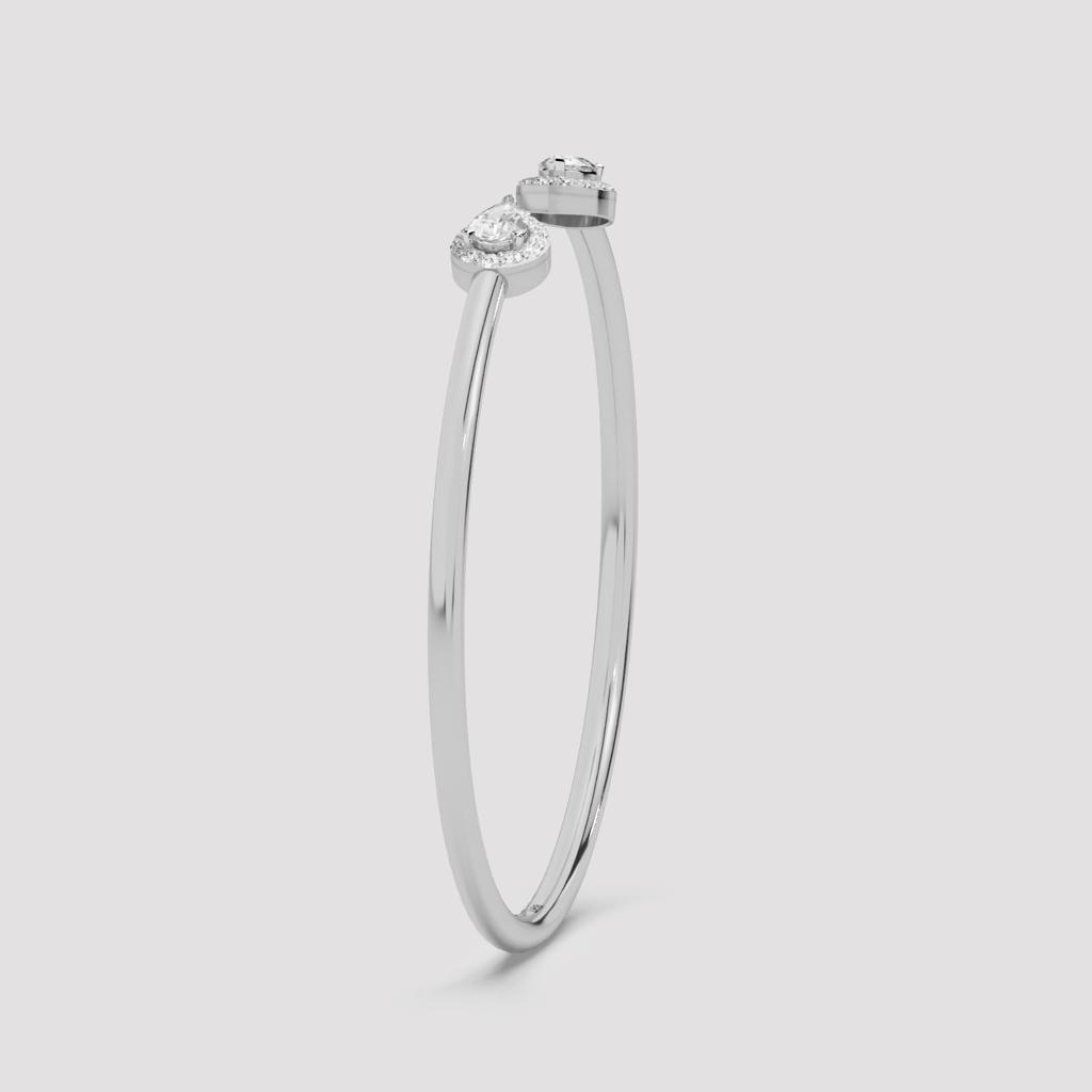 Pear Diamond Cuff Bracelet