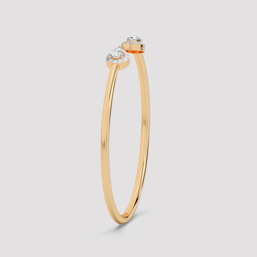 Pear Diamond Cuff Bracelet