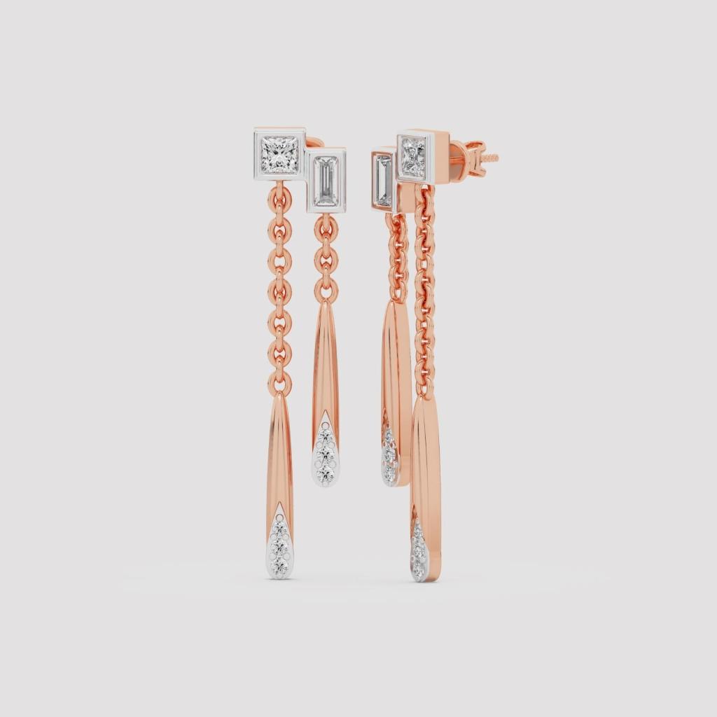 Princess Chain Drop Earrings