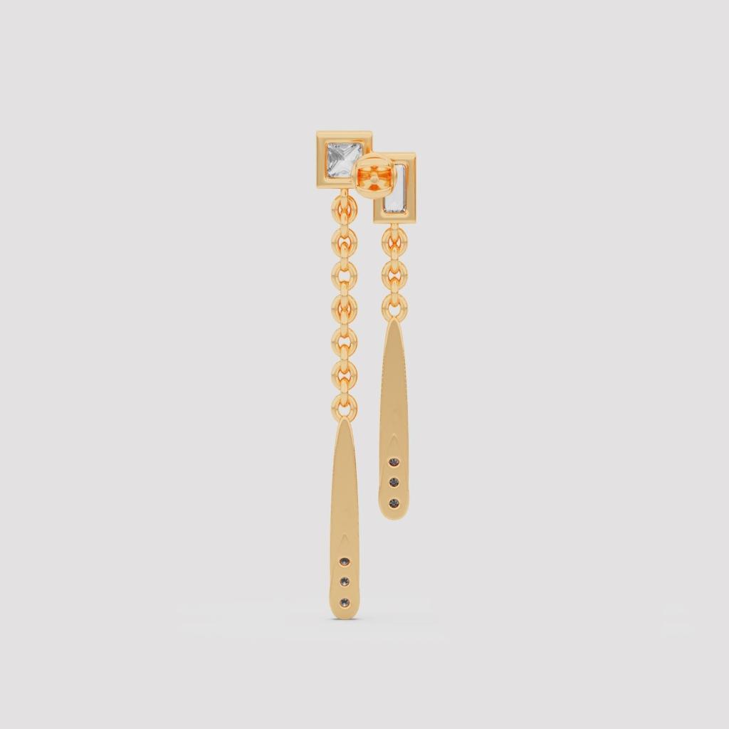 Princess Chain Drop Earrings