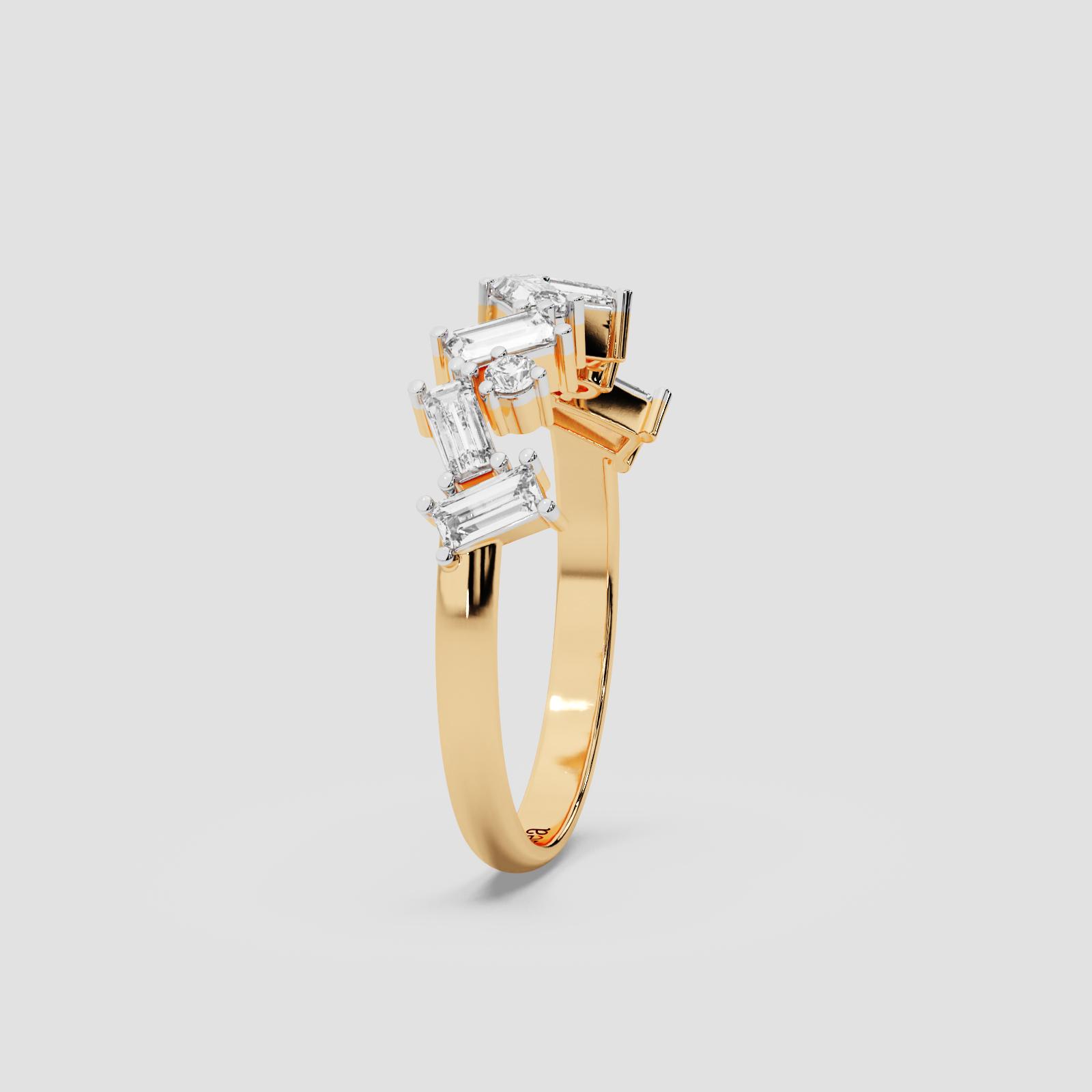 Radiant Baguette Cluster Band