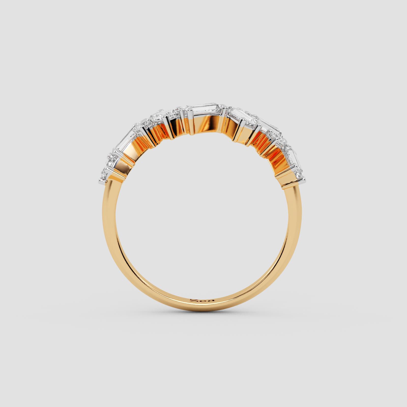 Radiant Baguette Cluster Band