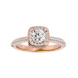 Radiant Cushion Halo Ring