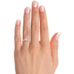 Radiant Cushion Halo Ring