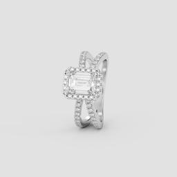 Radiant Emerald Halo Ring