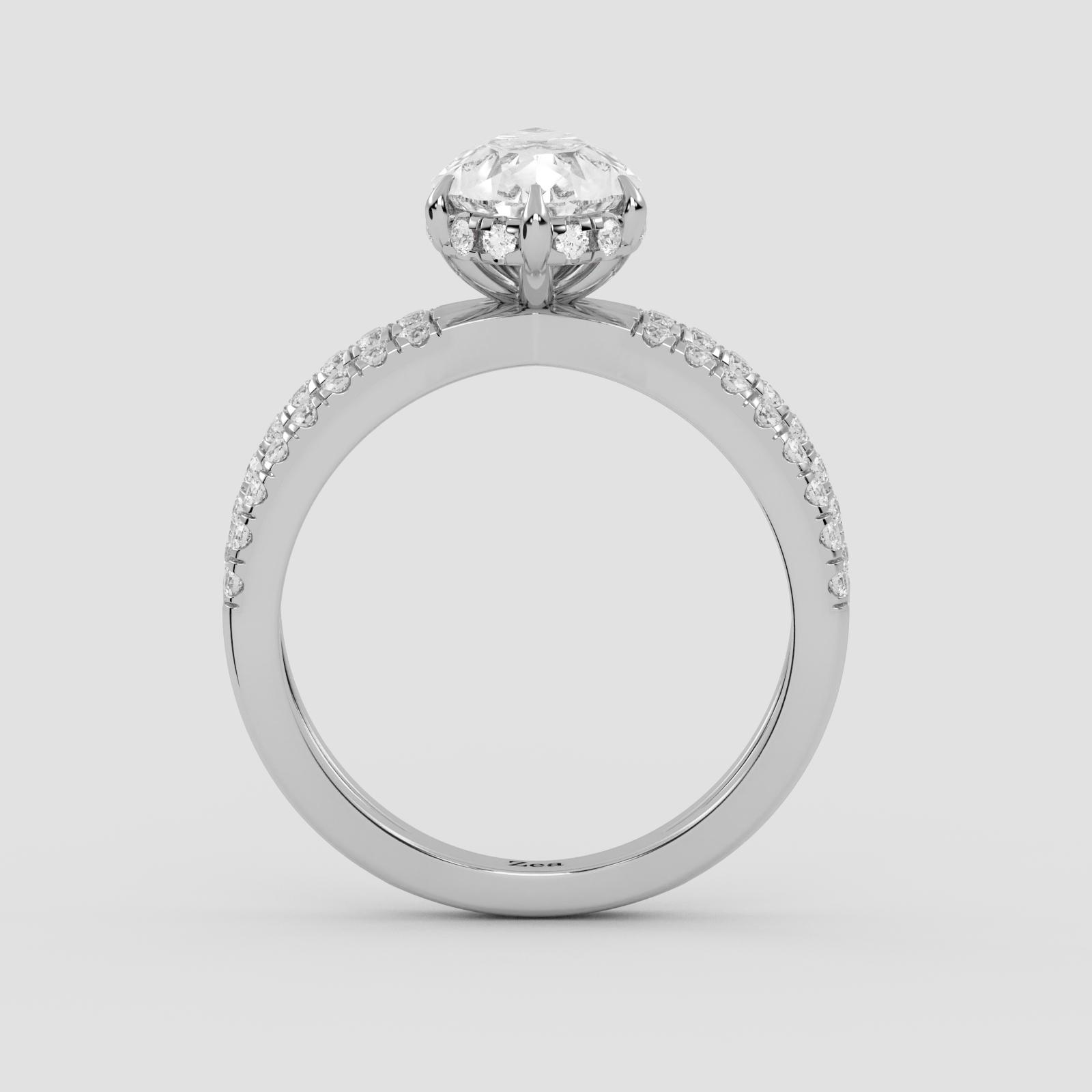 Regal Pear Solitaire Ring