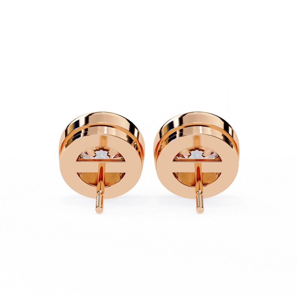 Sovereign Round Bezel Earring