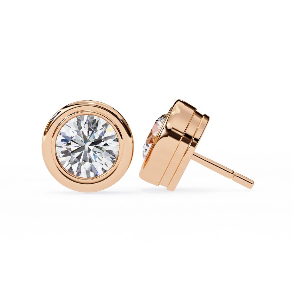Sovereign Round Bezel Earring