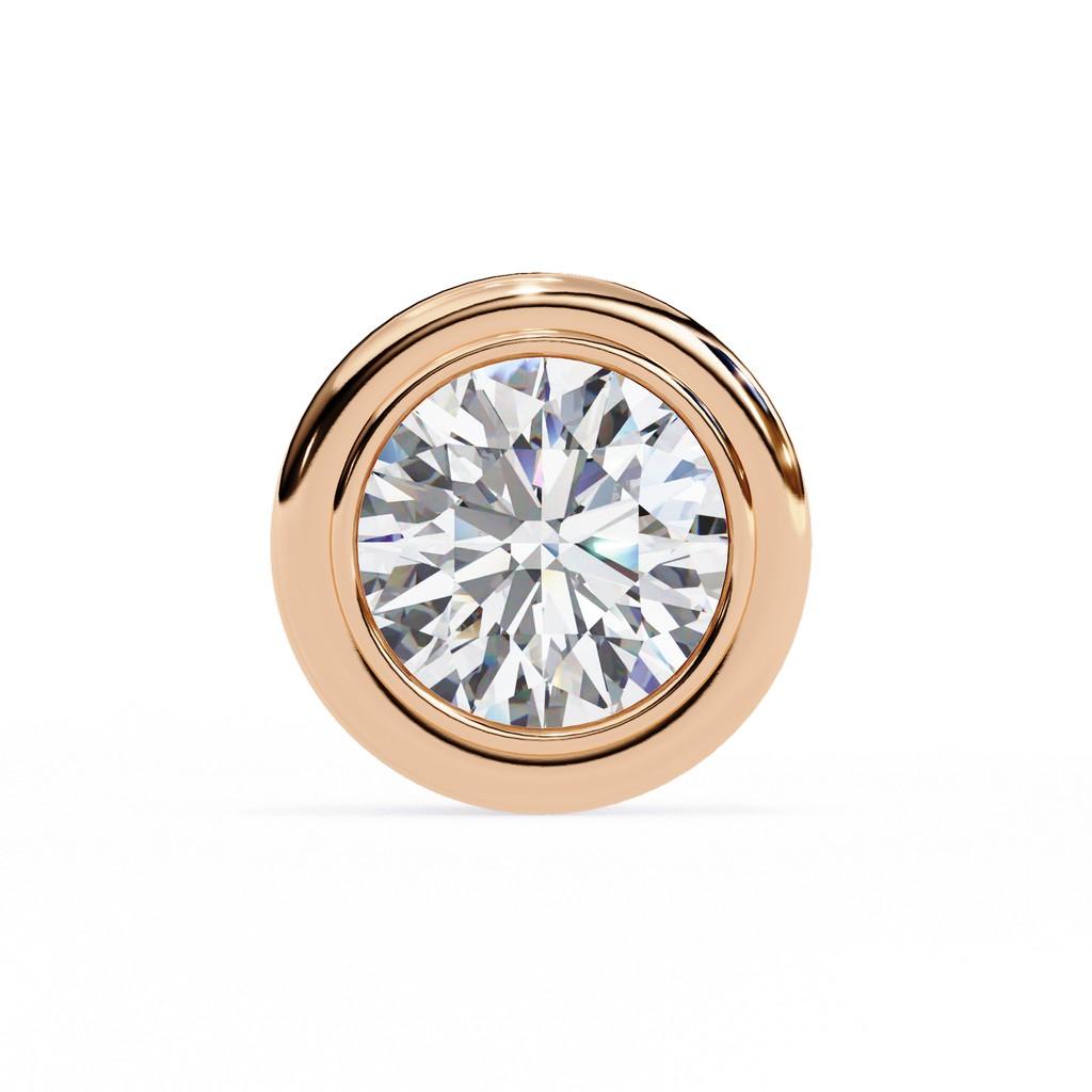 Sovereign Round Bezel Earring