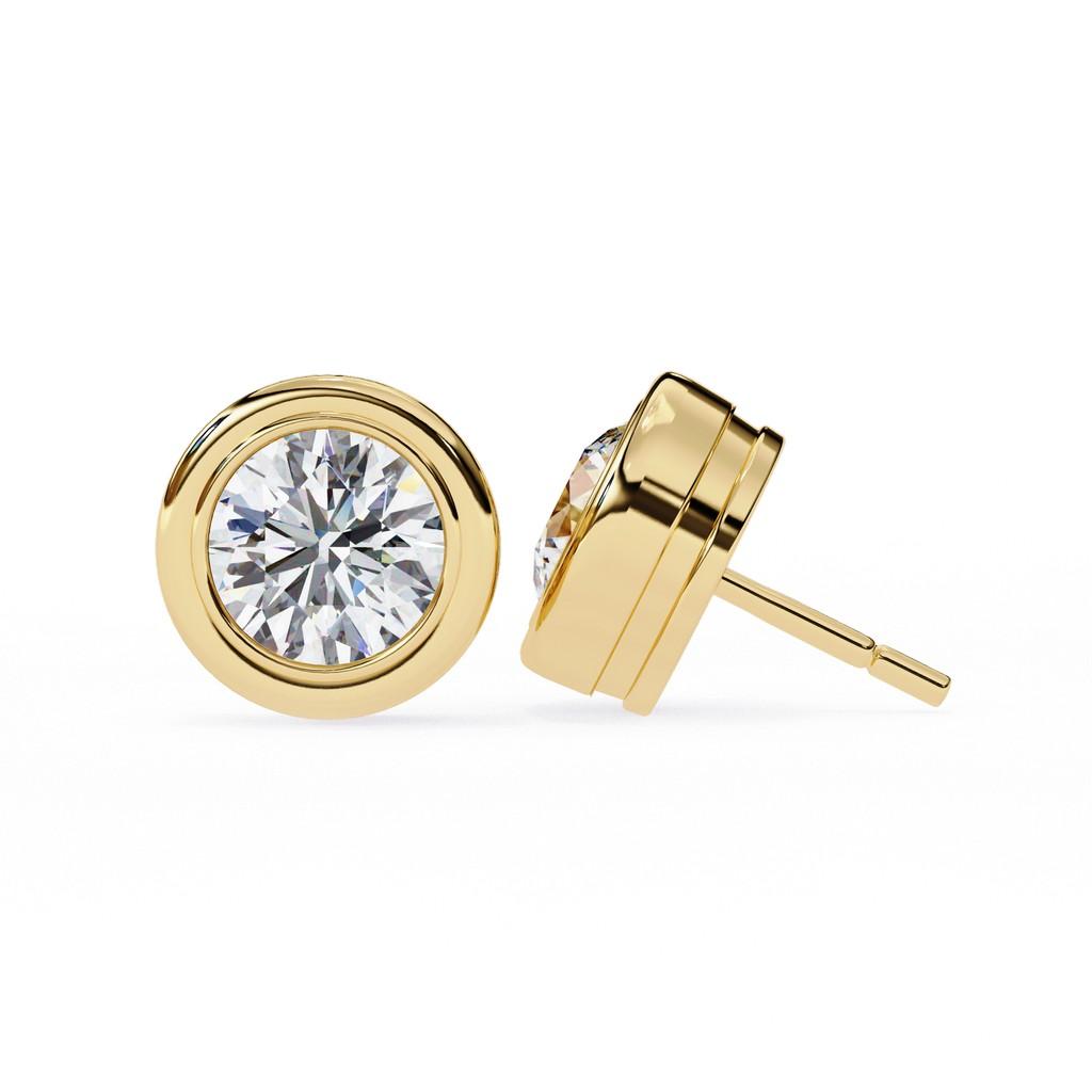 Sovereign Round Bezel Earring