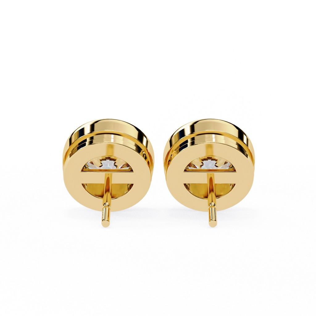 Sovereign Round Bezel Earring