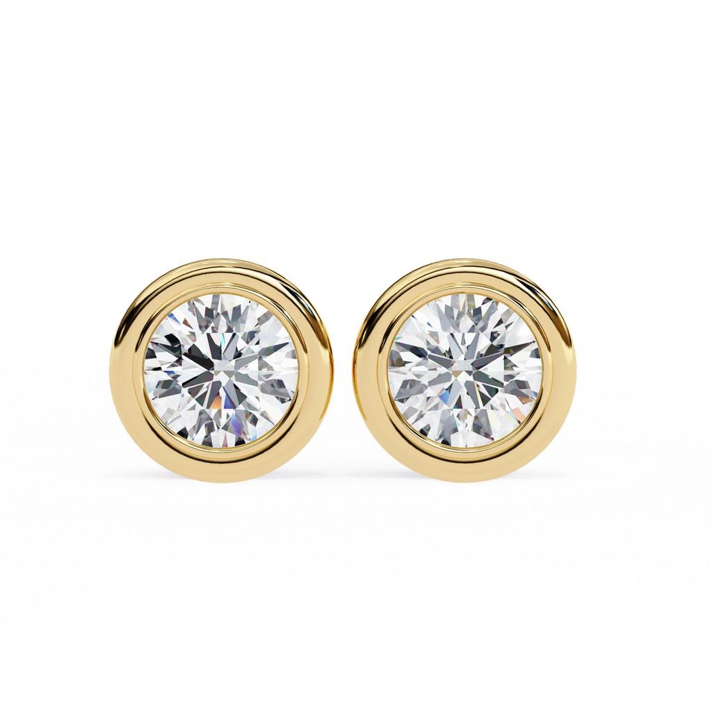 Sovereign Round Bezel Earring