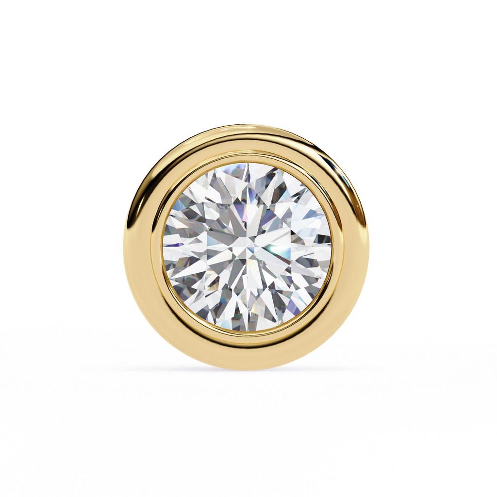 Sovereign Round Bezel Earring
