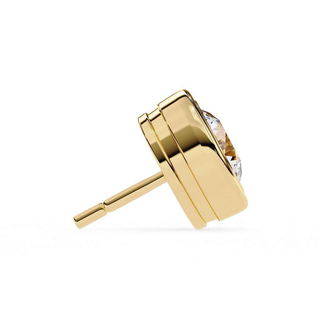 Sovereign Round Bezel Earring