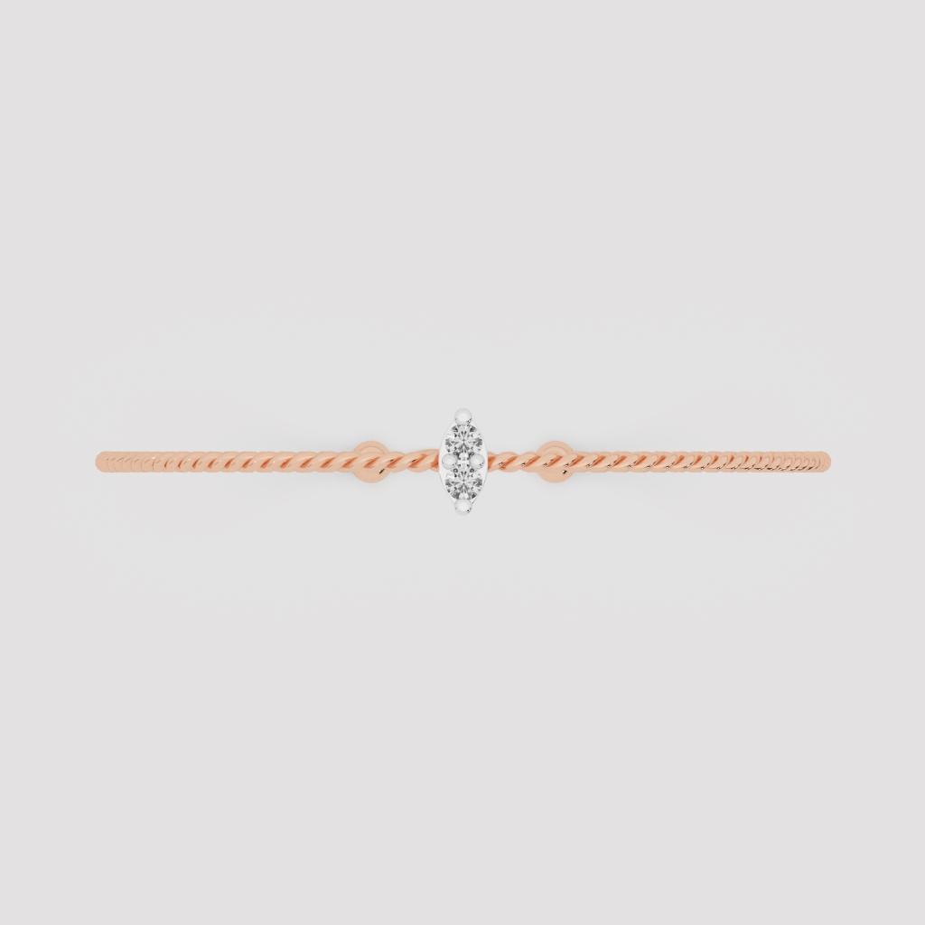 Twisted Rope Diamond Bracelet